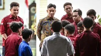 Dialog gibran dengan perwakilan mahasiswa