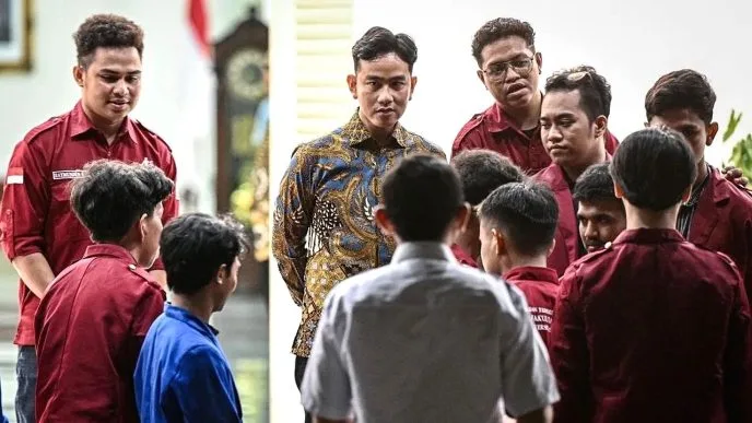 Usai Demo di Patung Kuda, 15 Perwakilan Mahasiswa Bertemu Gibran di Istana Wakil Presiden Dialog gibran dengan perwakilan mahasiswa