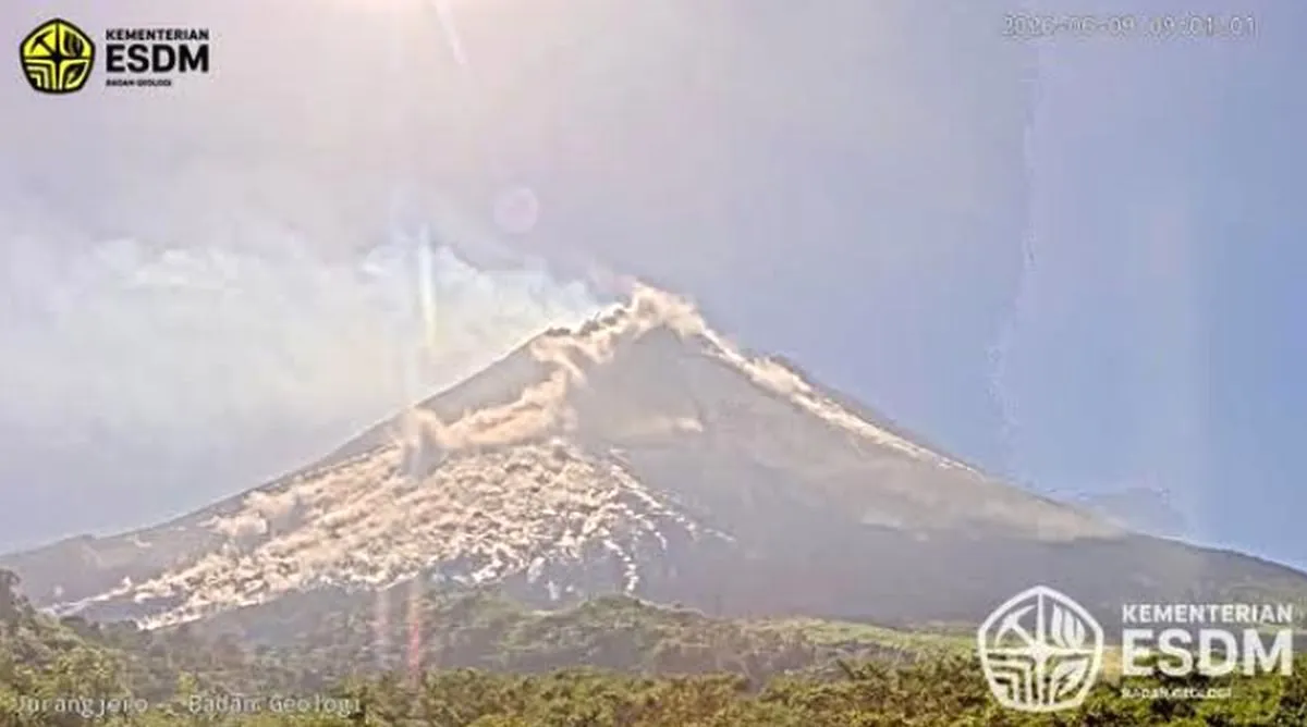 Sejumlah Gunung Api Indonesia Bergejolak dalam Sepekan! Terbaru Merapi Keluarkan Awan Panas Pagi Ini, Status Waspada Gunung merapi erupsi pagi ini 9juni