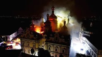 Katedral dormition kyiv terbakar