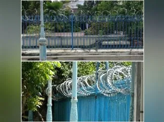 Jelang Malam 1 Suro, Kawat Berduri di Keraton Solo Jadi Sorotan di Tengah Memanasnya Lagi Tensi Dua Kubu Pakubuwono Kawat berduri di pagar kraton surakarta