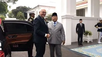 Prabowo Terima Kunjungan Presiden Jerman Frank-Walter Steinmeier, Bahas Penguatan Hubungan Bilateral Prabowo sambut presiden jerman istana merdeka