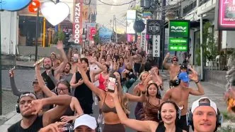 Bali silent disco event lari canggu