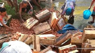 Viral Pikap Telur Terguling di Purbalingga, Pemilik Rugi Puluhan Juta, Kadus Bantah Warganya Menjarah Kecelakaan pikap telur jembatan kali kacangan