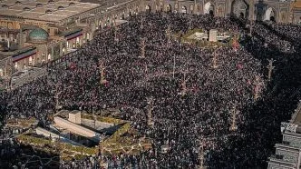Ali Khamenei Dimakamkan di Mashhad, Ribuan Warga Iran Antar Pemimpin Tertinggi ke Peristirahatan Terakhir Pemakaman ali khamenei mashhad