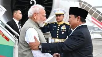 Prabowo sambut narendra modi halim