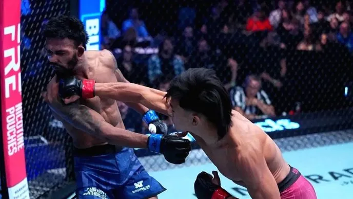 Bilal hasan kalahkan petarung india dalam 45 detik