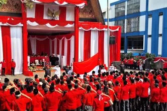 Megawati pimpin upacara di lenteng agung