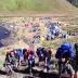 Pendaki di ranu kumbolo gunung semeru