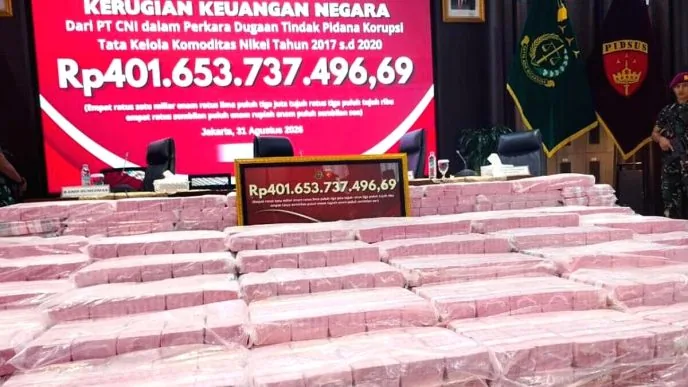 Uang sitaan 401 miliar korupsi nikel