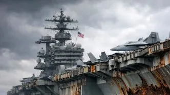 Uss abraham lincoln berkarat dan kusam