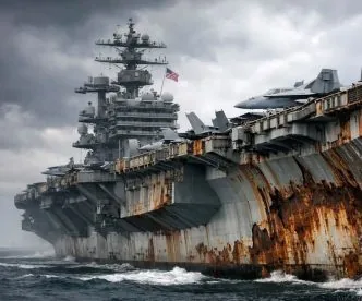 Uss abraham lincoln berkarat dan kusam